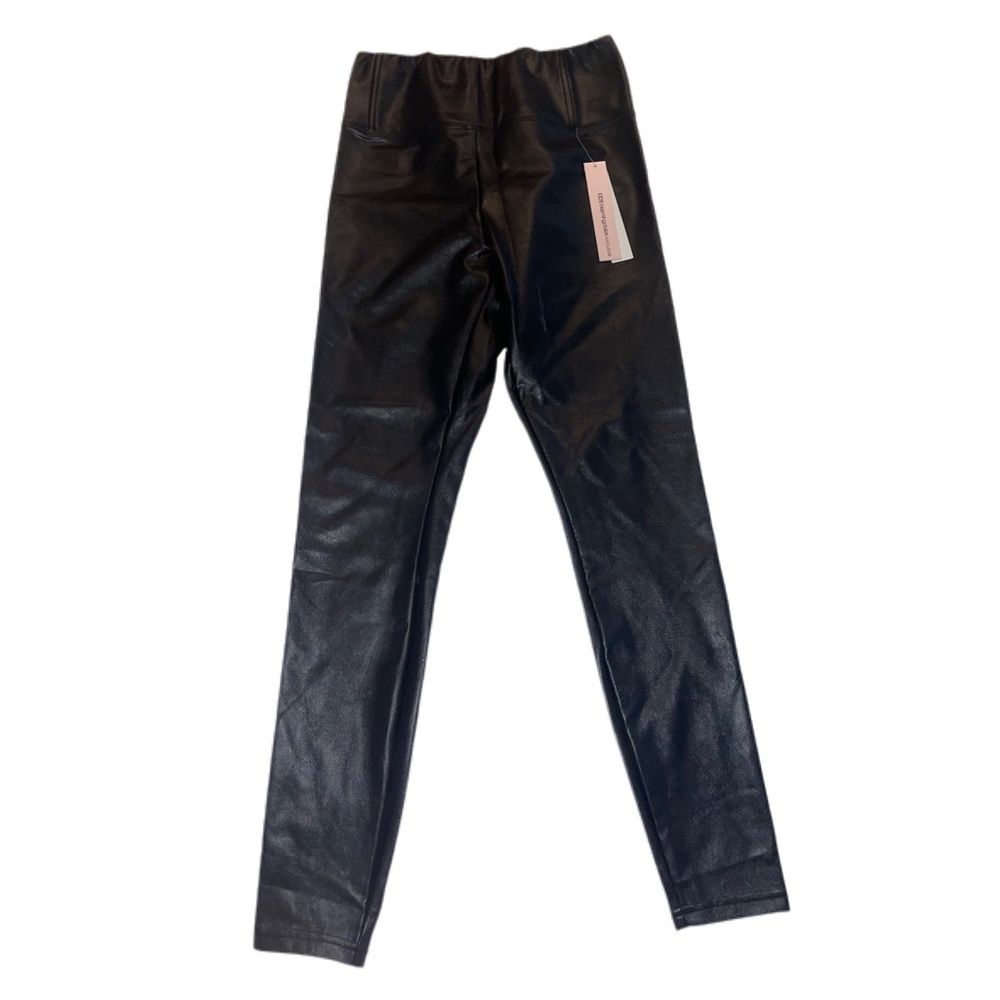 New with tags black leather Aqua leggings size M